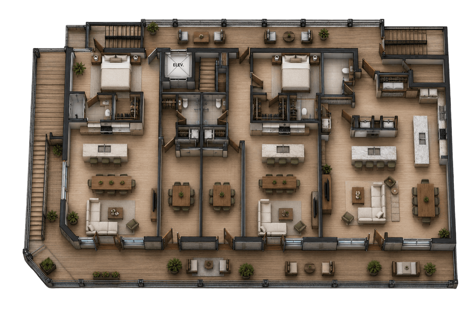 Second Floor — Leased Residences